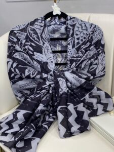 Etnik Desenli  Etro Pamuk Soft Şal - 893250 - Siyah