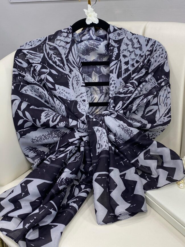 Etnik Desenli  Etro Pamuk Soft Şal - 893250 - Siyah