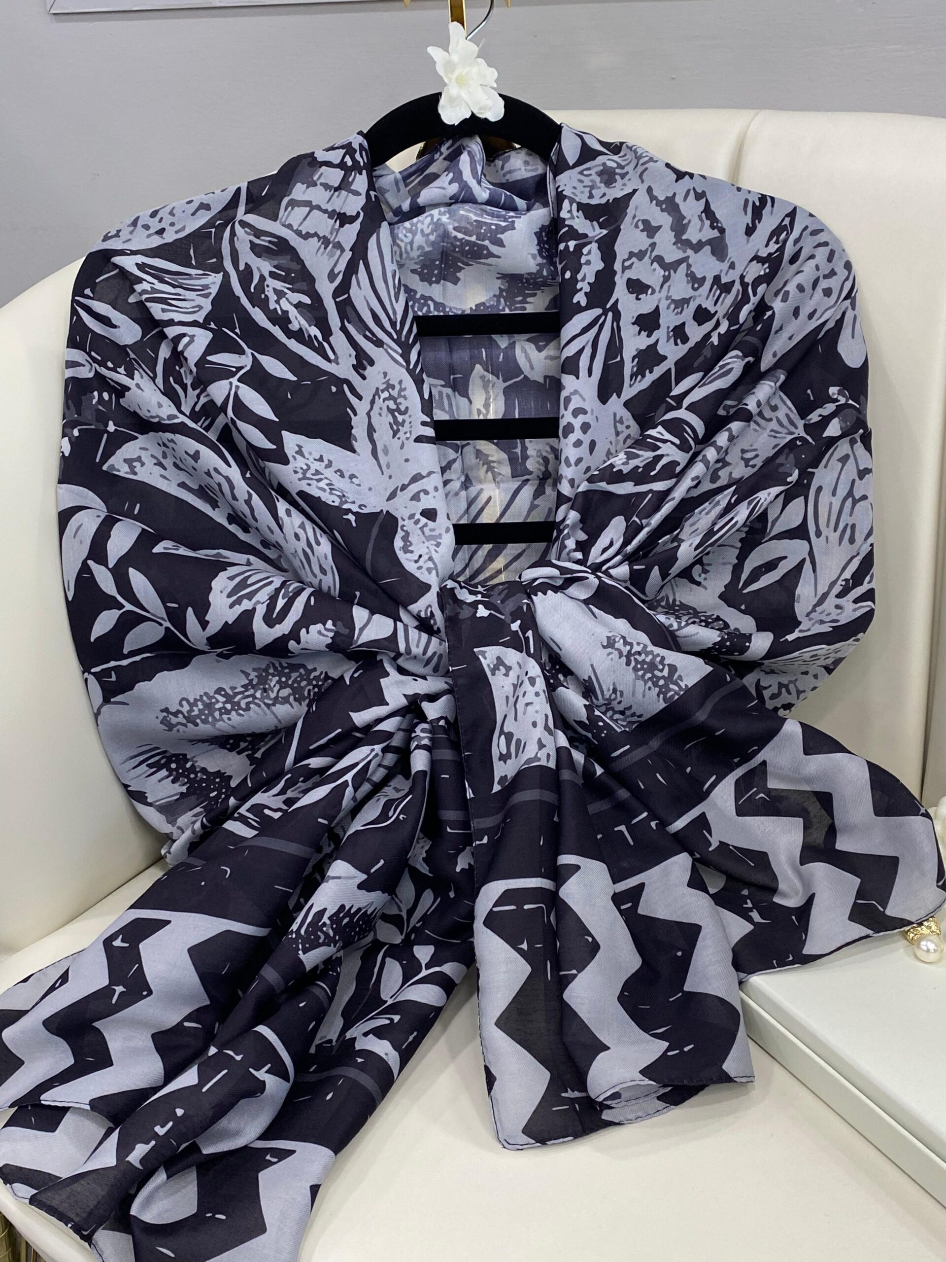 Etnik Desenli  Etro Pamuk Soft Şal - 893250 - Siyah