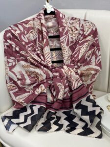 Etnik Desenli  Etro Pamuk Soft Şal - 893250 - Fuşya