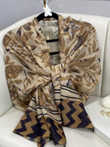 Etnik Desenli  Etro Pamuk Soft Şal - 893250 - Camel