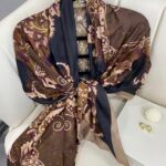 Etro Çiçek Desen Pamuk soft Şal - 433240 - Siyah