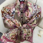 Etro Çiçek Desen Pamuk soft Şal - 433240 - Pudra