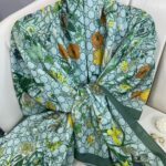 Gucci Çiçek Desen Pamuk Soft Şal 65355 - Mint