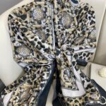 Hermes Leopar Pamuk Soft Şal 65329 - Vanilya