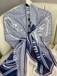 Burberry Monogram Pamuk Soft Şal 64303 - Bebe Mavi