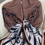 Burberry Monogram Pamuk Soft Şal 64303 - Siyah-Camel