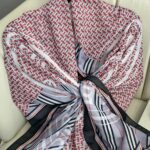 Burberry Monogram Pamuk Soft Şal 64303 - Gri-Bordo