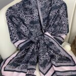 Dior Monogram Pamuk Soft Şal 86021 - Pudra