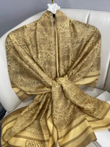 Dior Monogram Pamuk Soft Şal 86021 -cappucino