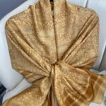 Dior Monogram Pamuk Soft Şal 86021 - KOYU BEJ