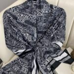 Dior Monogram Pamuk Soft Şal 86021 - Siyah