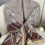 Burberry Monogram Pamuk Soft Şal 64303 - Kahve-Bej