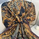 Etnik Leopar Desenli Pamuk Soft Şal 56320 - Bordo