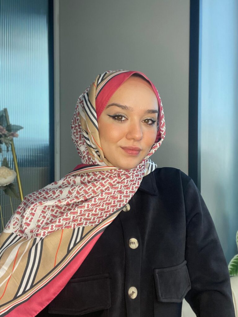 Burberry Monogram Pamuk Soft Şal 64303 - Nar Çiçeği