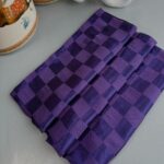 Dama Desen Jakar Şal - Morcivert