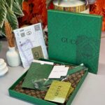 Gucci A Kalite İthal Yün İpek Şal - Lacivert-Hardal