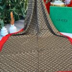 Gucci A Kalite İthal Yün İpek Şal - Kırmızı- Mürdüm