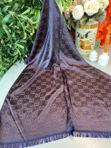 G Desen Pamuk İpeksi Jakar Şa 908204 l- Koyu Mor-Kahve