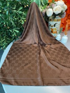 G Desen Pamuk İpeksi Jakar Şal 908204 - Acı Kahve