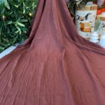 Organic Scarfs Bambu Kraş Şal Modeli- Kızıl Kahve