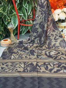 Etnik Desenli  Etro Pamuk Soft Şal - 893250 - Haki Siyah