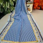 Fendi Monogram Pamuk Soft Şal 64302 - Bebe Mavi