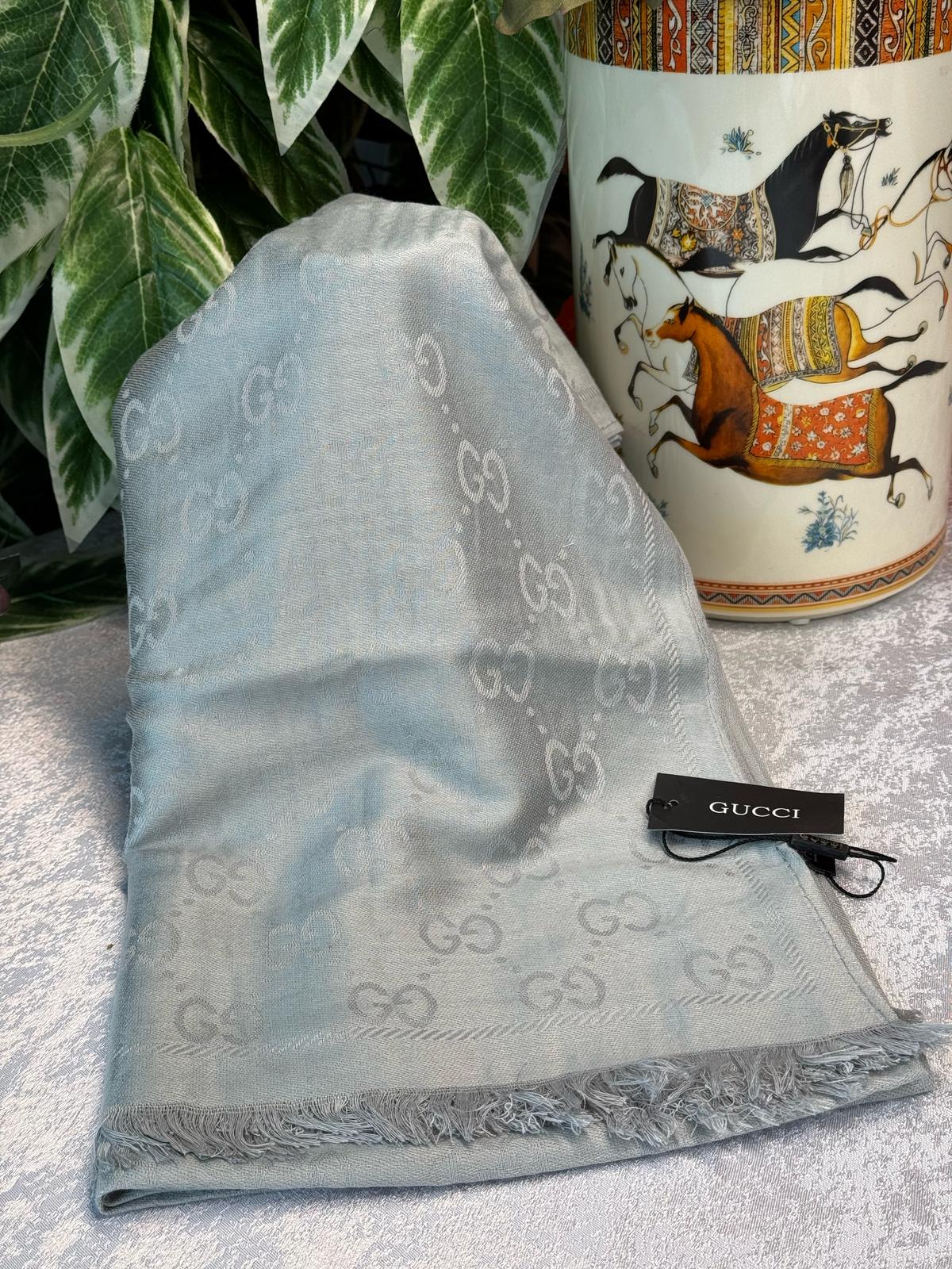 İthal G Pamuk Yün İpek Şal 49102 - Gri