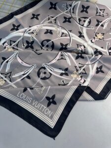 Lv Kemer Desen Pamuk Soft Şal 31230 - Siyah-Antrasit