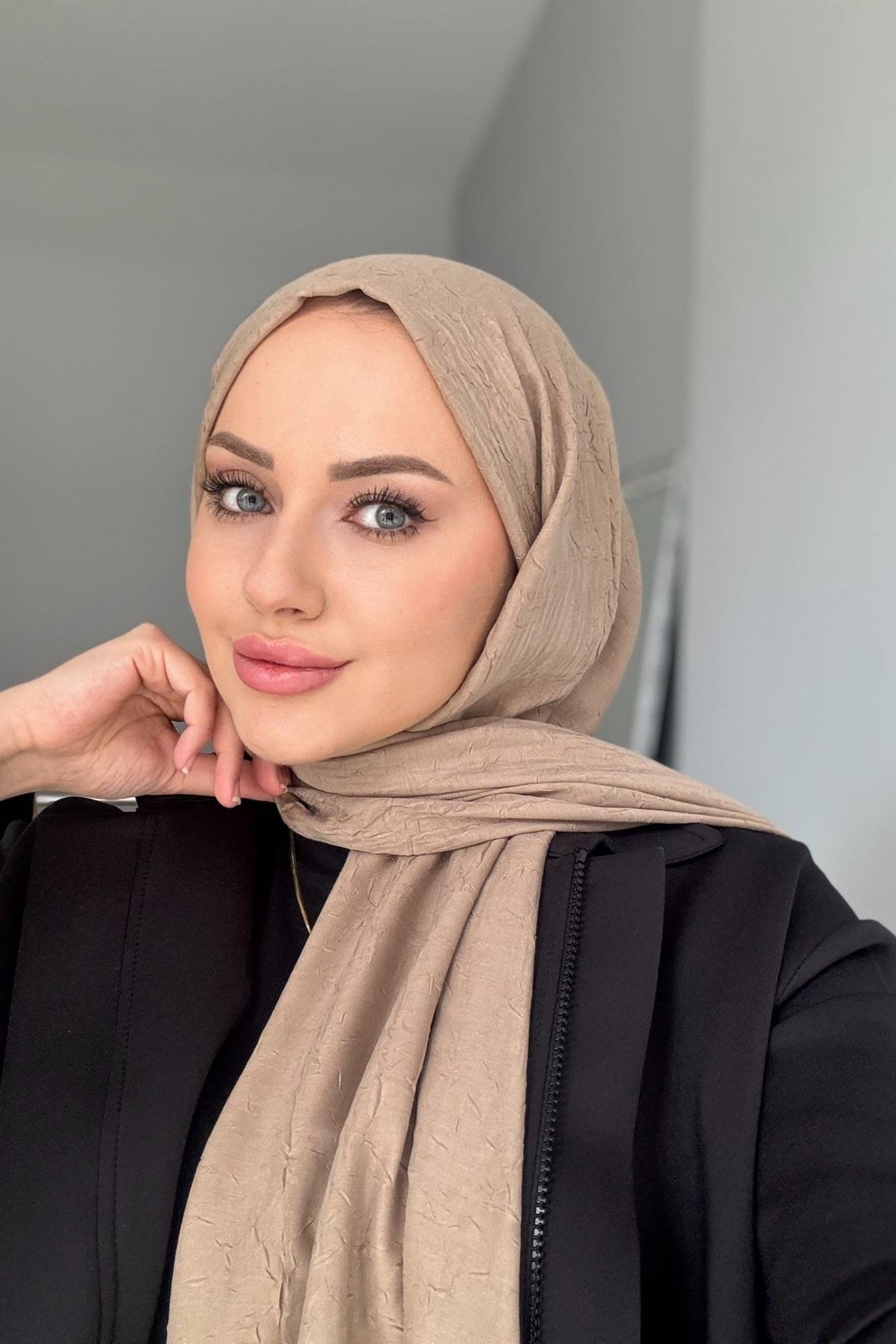 Organic Scarfs Bambu Kraş Şal Modeli- Tarçın