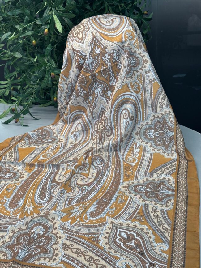 Yeni Etnik Pamuk Soft Şal 65301 - 65301  Camel