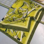 Lv Kemer Desen Pamuk Soft Şal 31230 - Yağ Yeşili