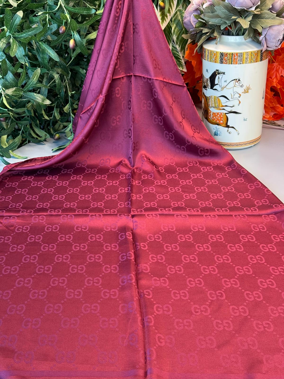 G Desen Pamuk İpeksi Jakar Şal 908204 - Koyu Mor