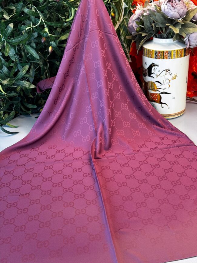 G Desen Pamuk İpeksi Jakar Şal 908204 -  Açık Mor