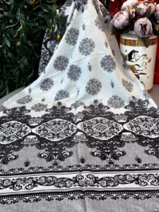 Hint Etro Desenli Pamuk Soft Şal - 658960 - Gri