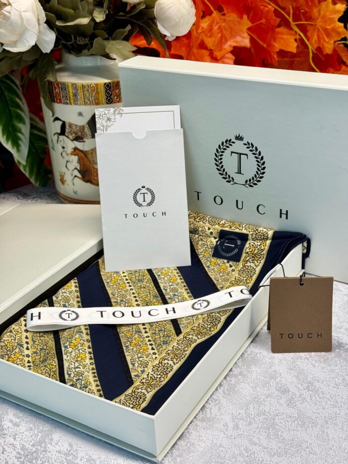 Touch New İthal Pamuk İpek Şal - 55780 - Siyah Gold