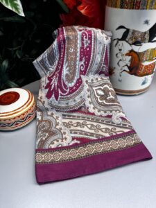 Yeni Etnik Pamuk Soft Şal 65301 - 65301  Mürdüm