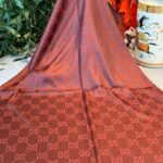 G Desen Pamuk İpeksi Jakar Şal 908204 -  Kiremit