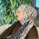 İthal Lv Kaşmir İpek Şal 49104 - Siyah Gri