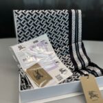 Burberry Çift Taraflı İthal Vual İpel Şal 78631 -  siyah-gri