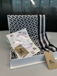 Burberry Çift Taraflı İthal Vual İpel Şal 78631 -  siyah-gri