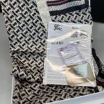 Burberry Çift Taraflı İthal Vual İpel Şal 78631 - siyah-vizon