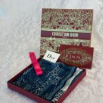 Dior Tam Set Kutulu İthal Vual İpek Şal 53635 - Lacivert