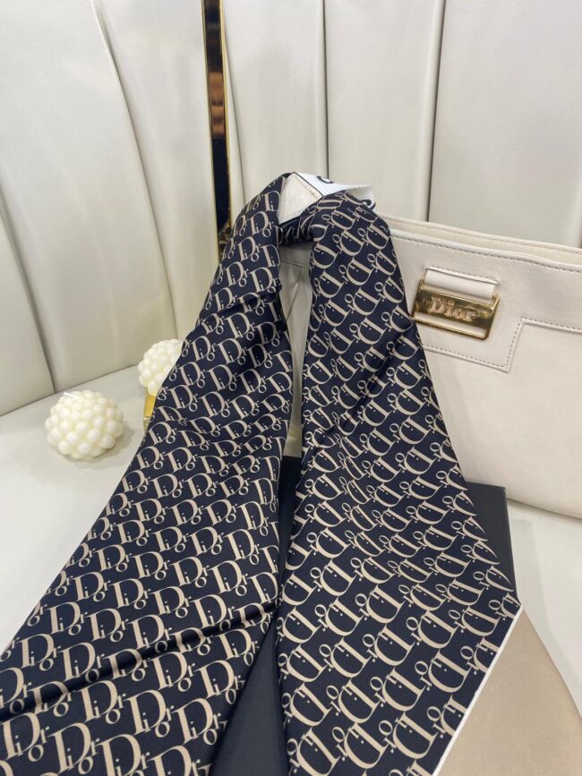 Dior Twill Eşarp-356535-Vizon Siyah