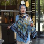 VERSACE VUAL İPEK ŞAL- 344456- BEBE MAVİSİ