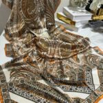 İTHAL ETRO DESEN NEW VUAL İPEK ŞAL 44344 - Turuncu