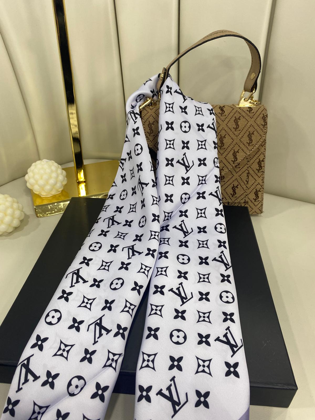 LV Twill Eşarp -124565-Açık Mor