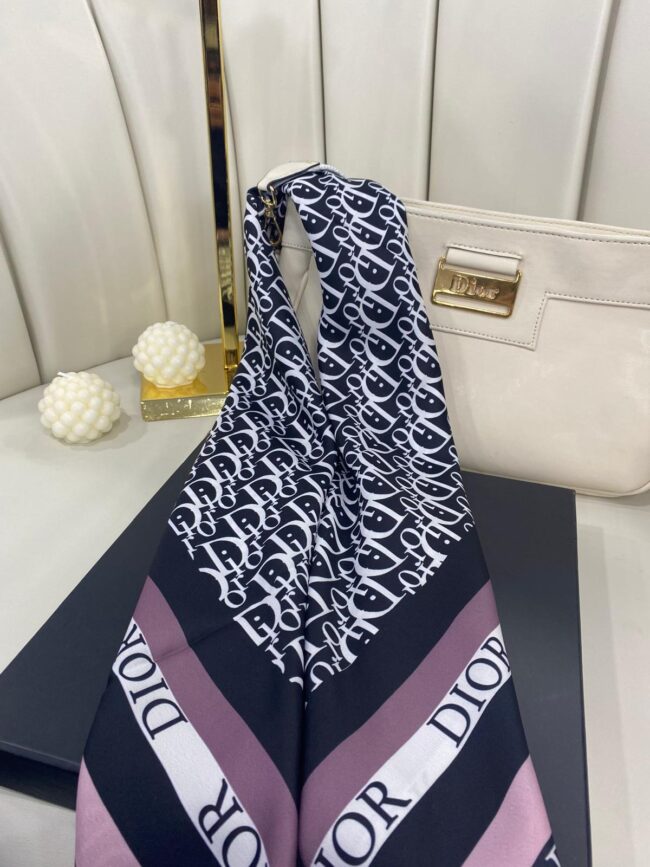 Dior Twill Eşarp-356531-Pudra Siyah