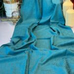 A Kalite İthal Gucci Yun İpek Şal 87452 - Turkuaz