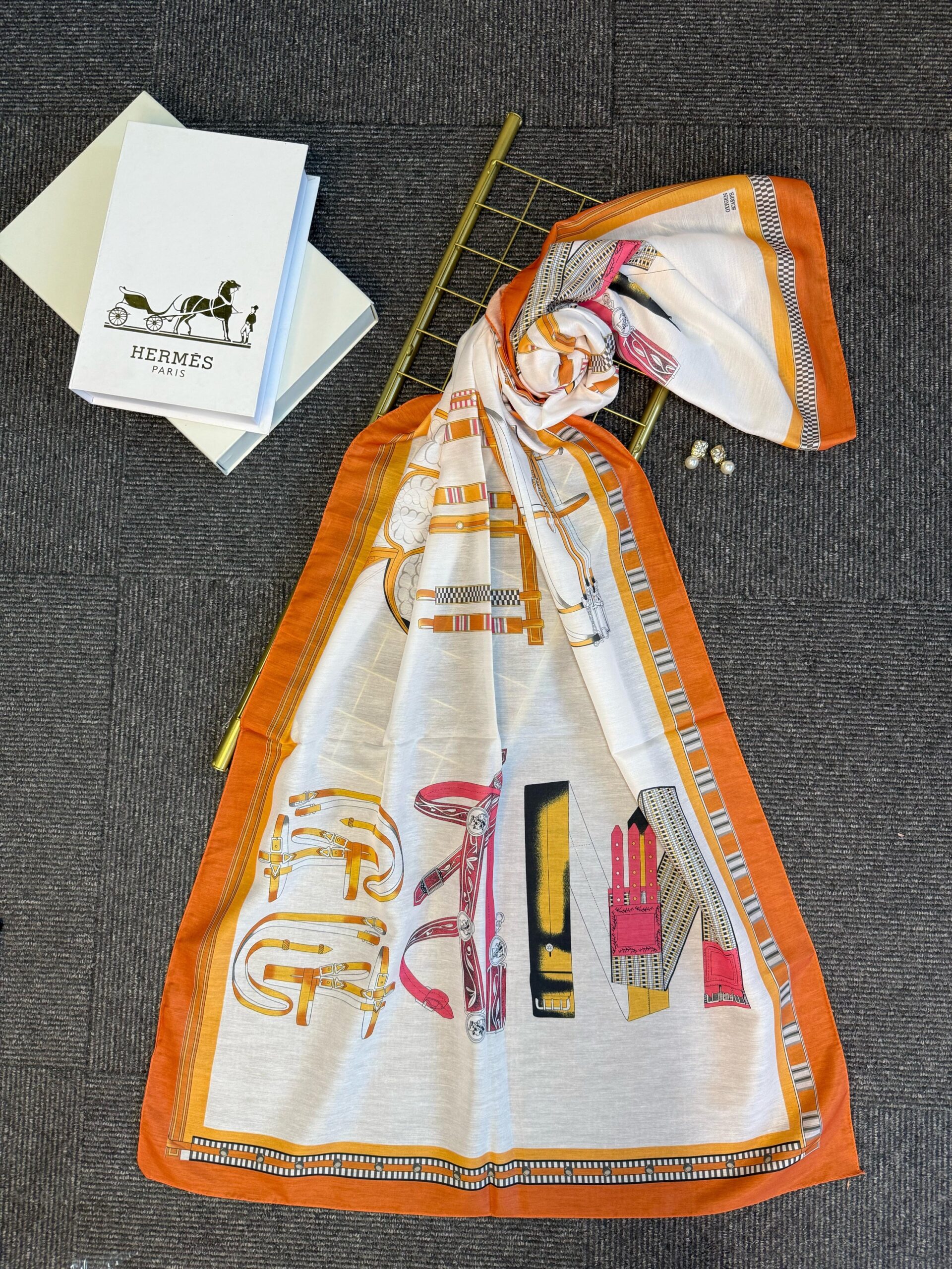 Hermes Pamuk Soft Şal - 32014 Ekru